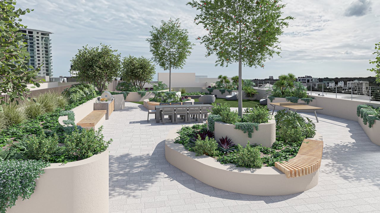 Arbor Residences amenities lounge zone outside 