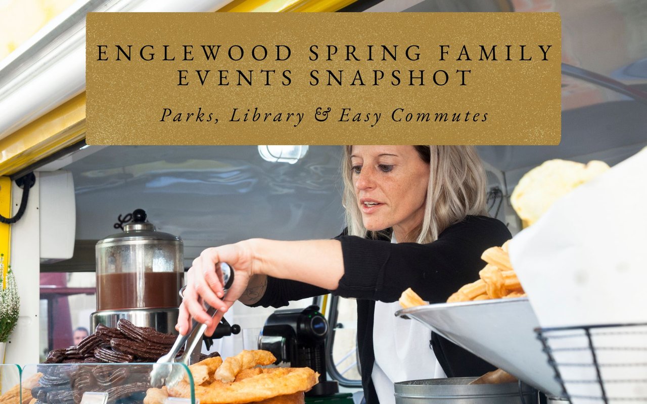 Kids crafting at Belleview Park Spring Festival, Englewood family festivities with food trucks.