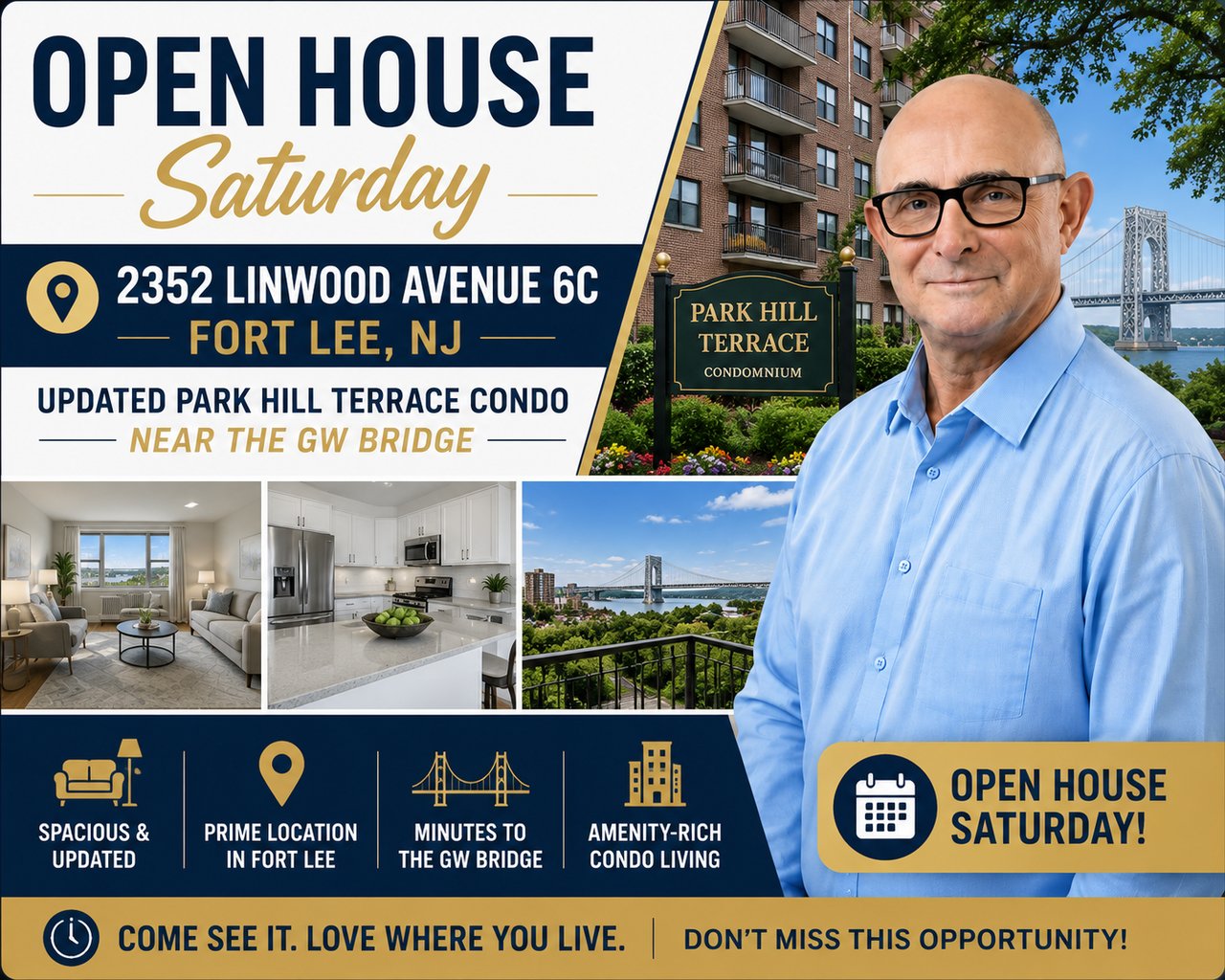 Open House Saturday: 2352 Linwood Avenue 6C, Fort Lee NJ — Updated Park Hill Terrace Condo Near the GW Bridge