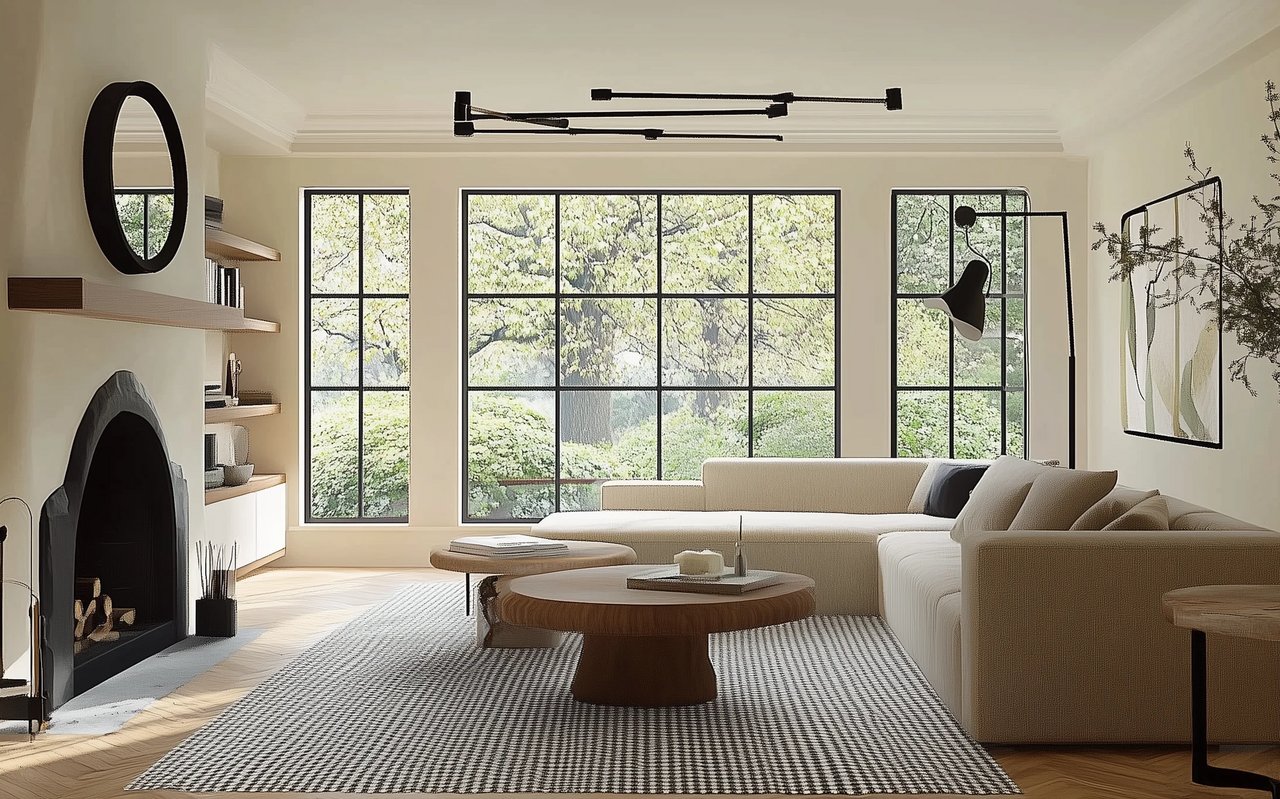 neutral tones modern living room