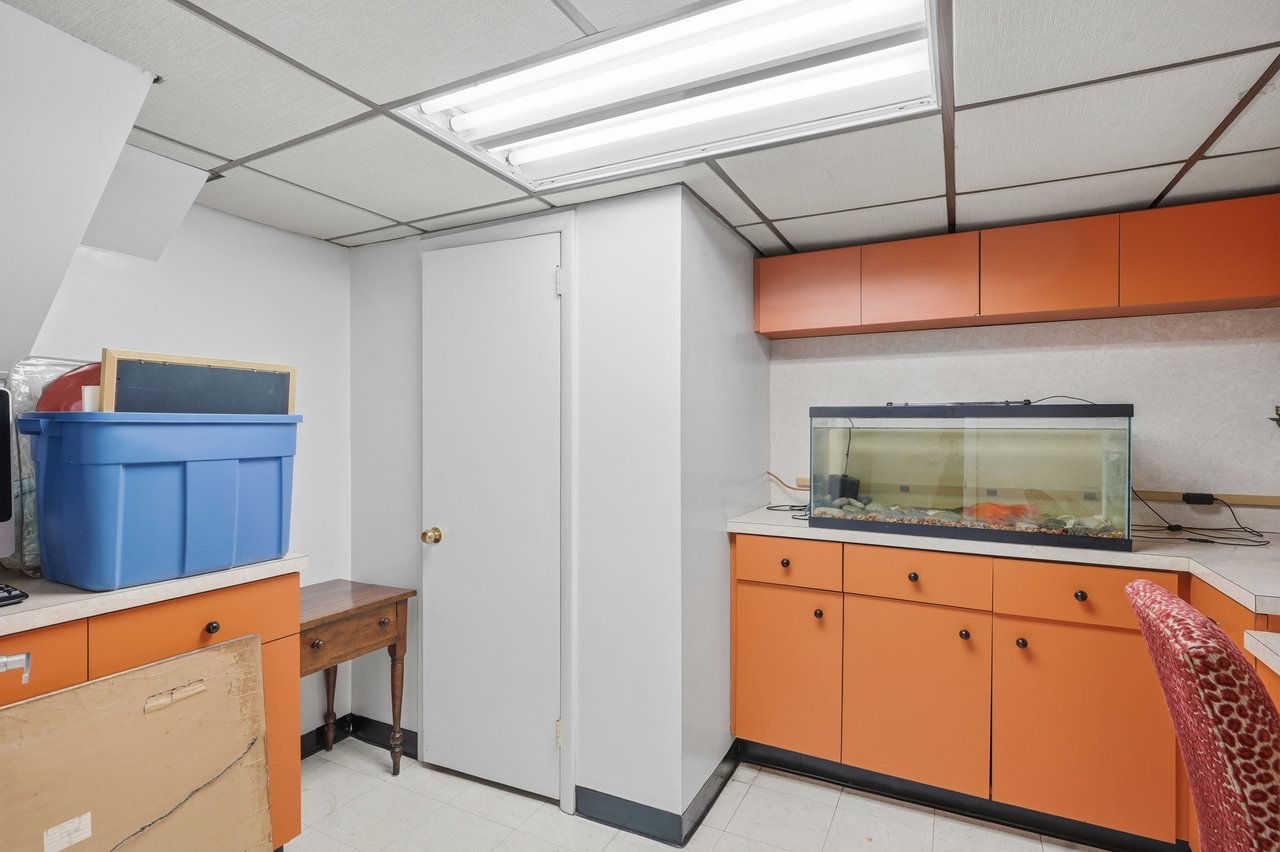 Office space located in the basement