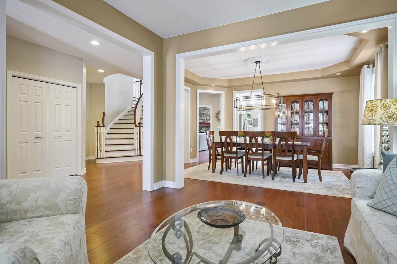 Resort-style yard backing onto lush ravine