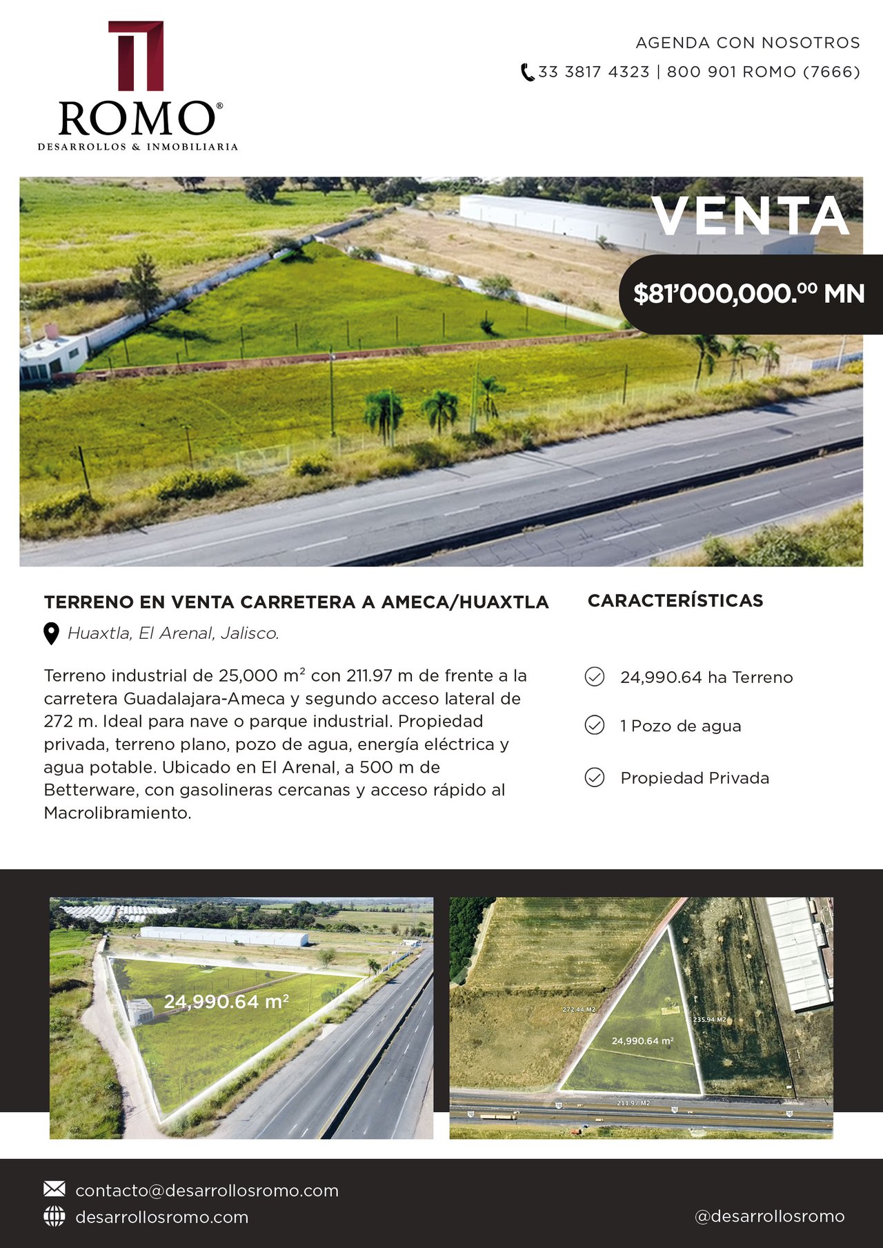 Terreno en Venta en Ameca, Huaxtla $81'000,000.00 MN