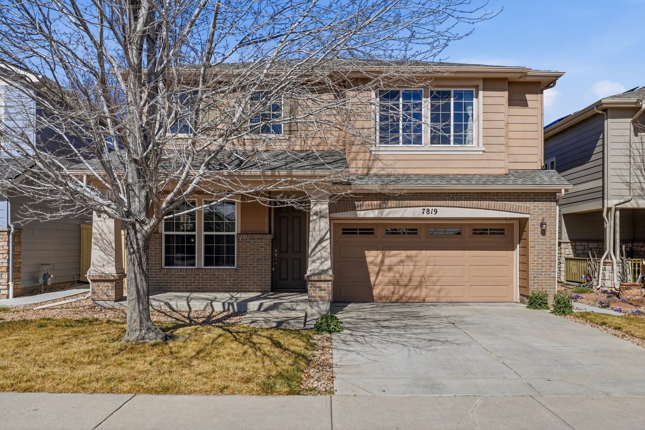 Exterior view of home for sale at 7819 W Grand Ave in Grant Ranch Littleton Colorado