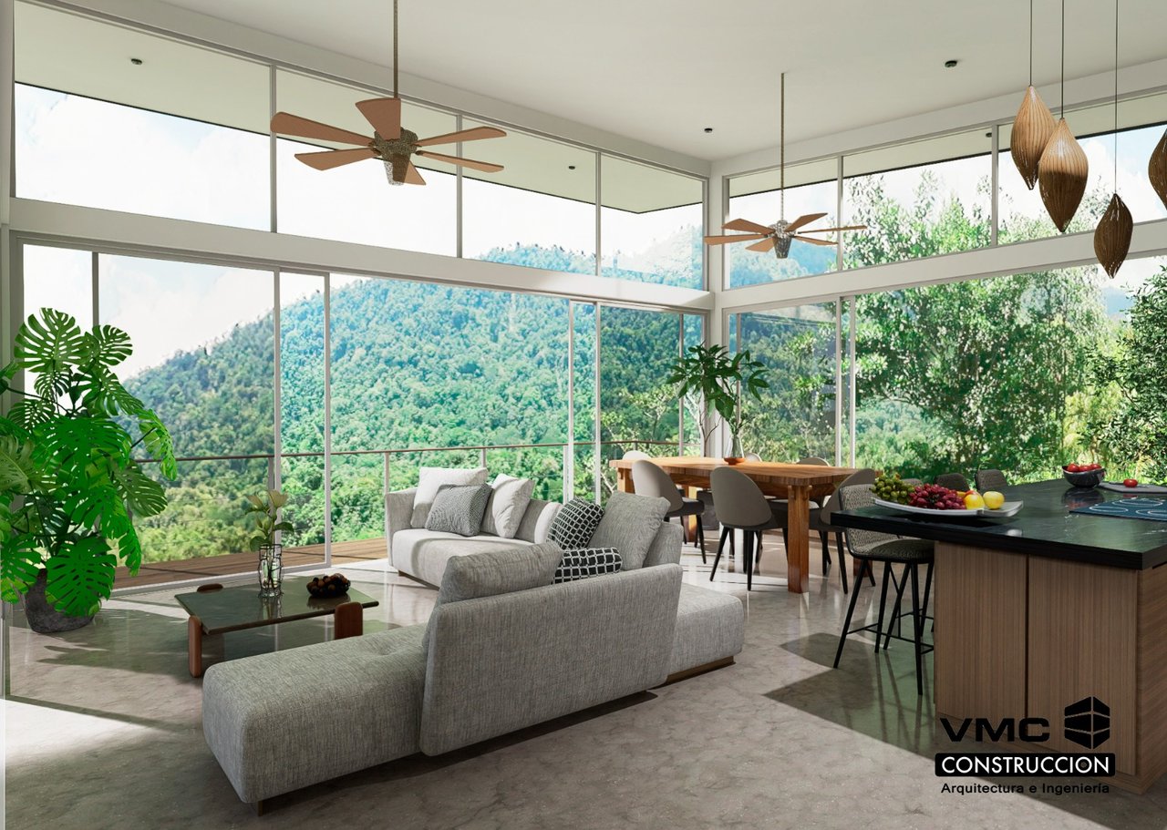 A Huge Rainforest, River & Waterfall Property With TWO Mountain & Jungle-View Luxury Homes on a Massive 4.93 Acre Lot – PLUS an Additional Plantel ready for Development