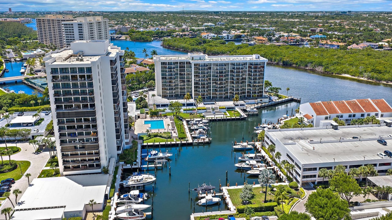 Renovated oceanfront condo with marina and ocean views at 4750 S Ocean Blvd, Highland Beach, Florida