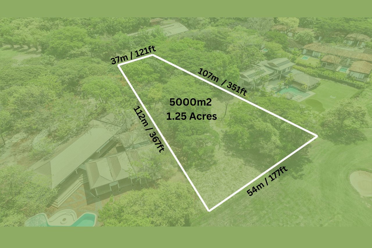 Rare Golf Front Estate Parcel | No HOA | 5,000m² in Hacienda Pinilla