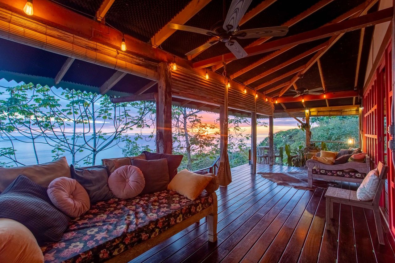 A Handcrafted Residence Immersed in Nature Above the Canopy Ocean View Architectural Home