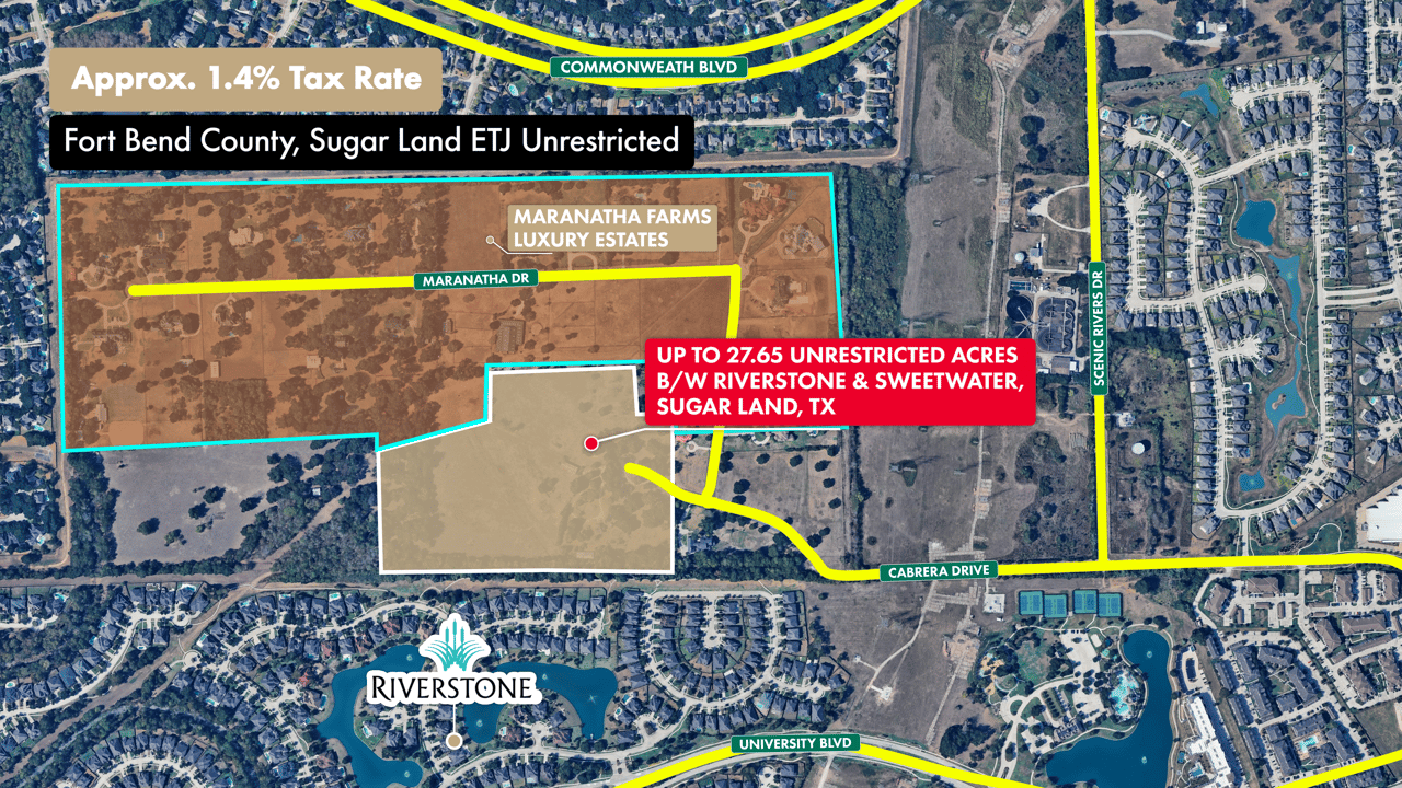 Private Listing: 27.65 Acres b/w Riverstone & Sweetwater