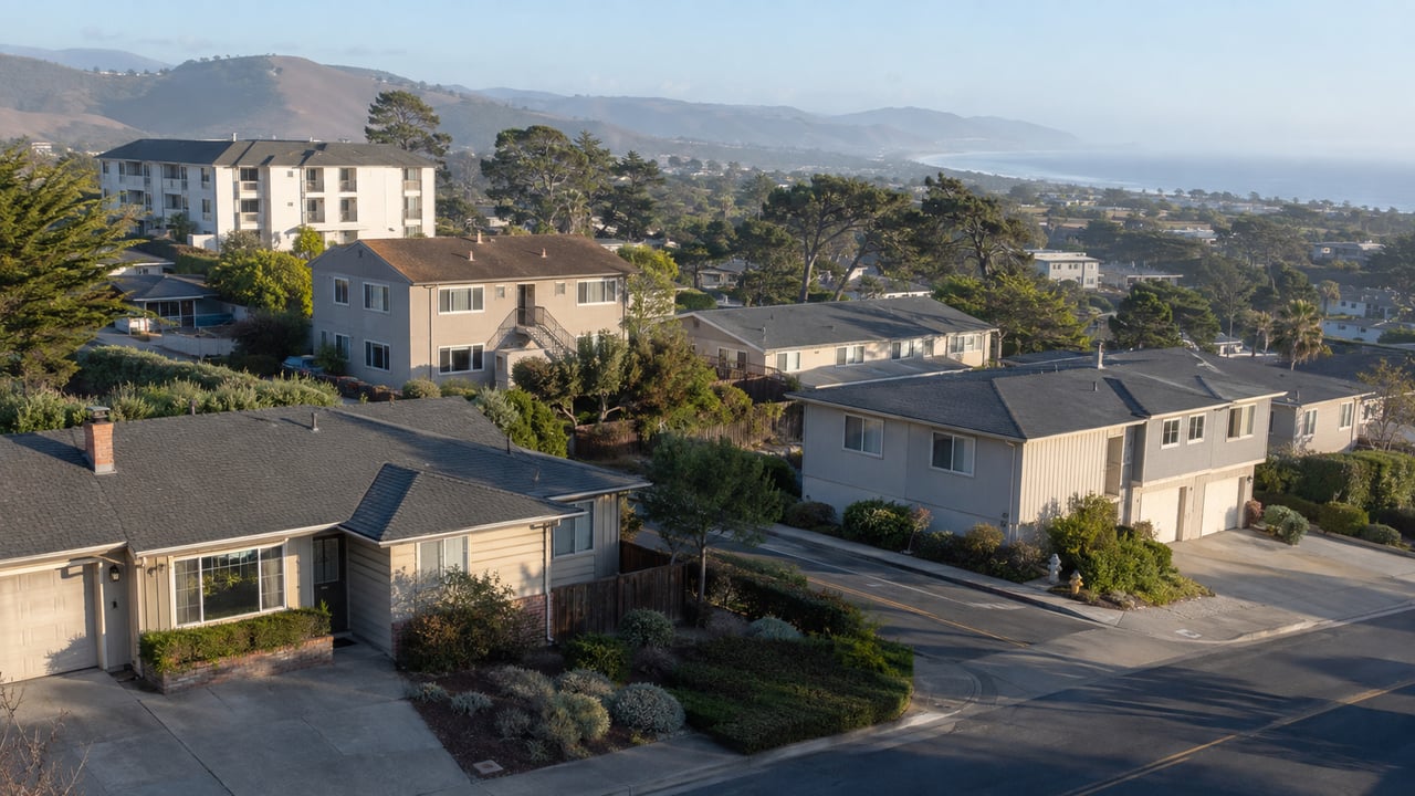 Different residential investment property types across a San Luis Obispo County community.