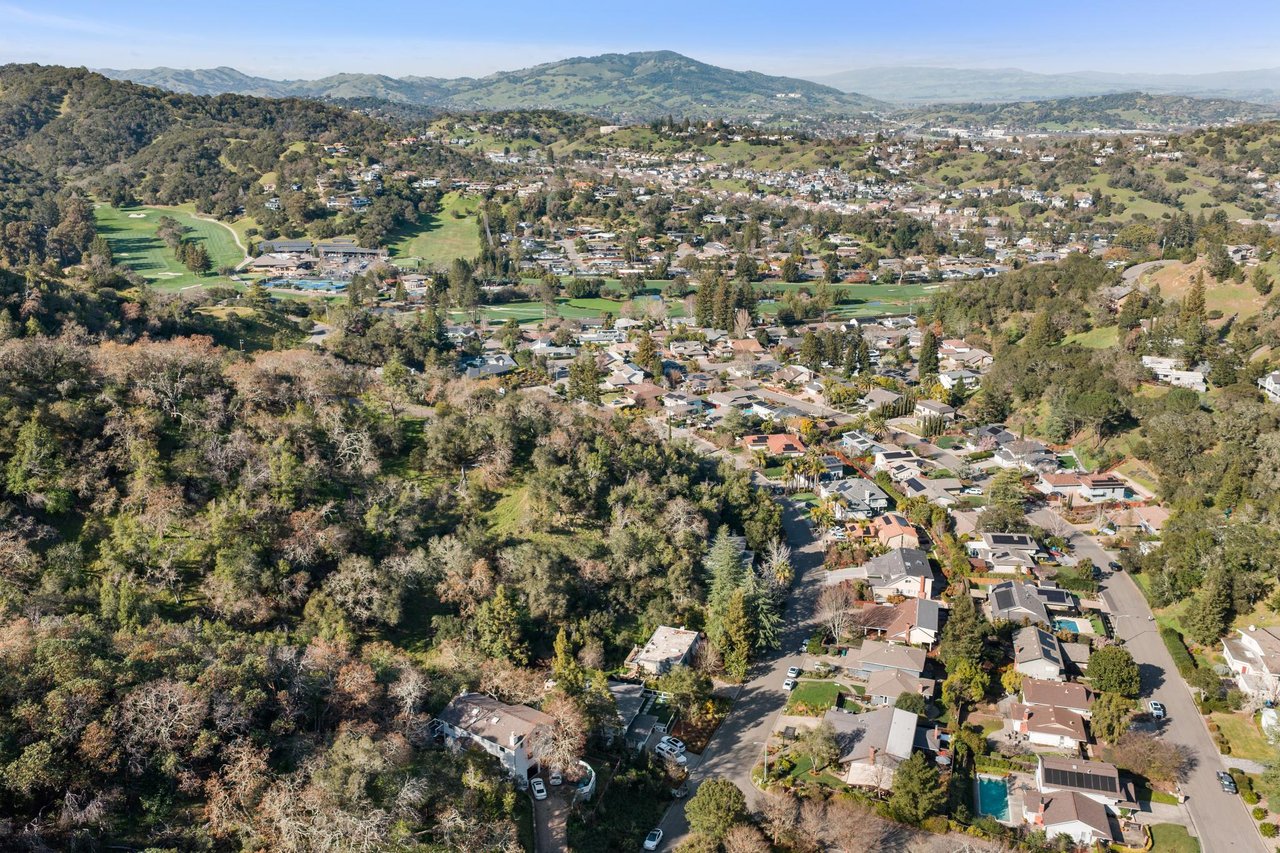 Aerial Marin Country Club Neighborhood Homes and Golf