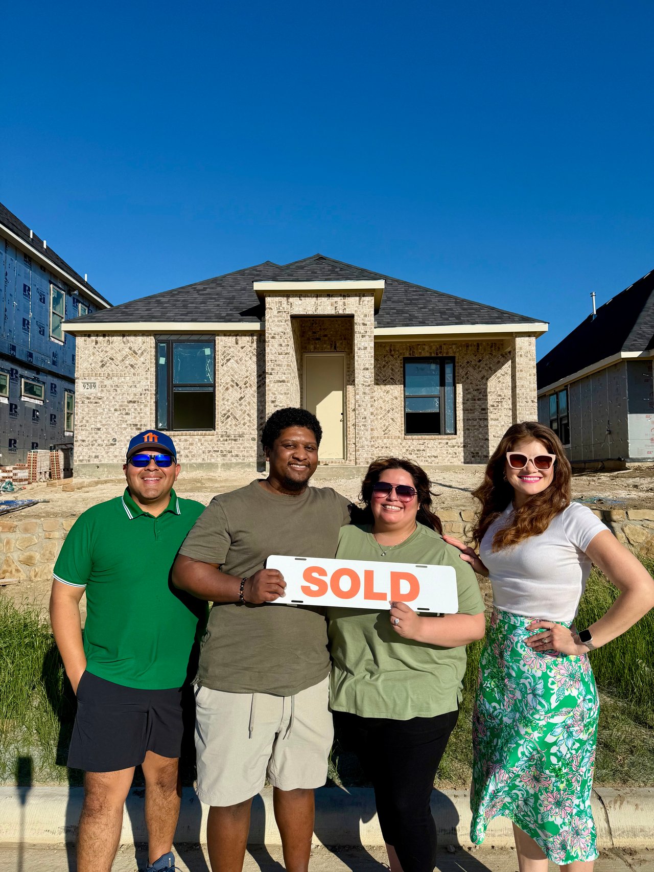 Sinclair's signing their new construction contract with Miranda Realty Team for their M/I Homes Camellia Plan at Landmark by Hillwood in Denton, Texas on April 21, 2026