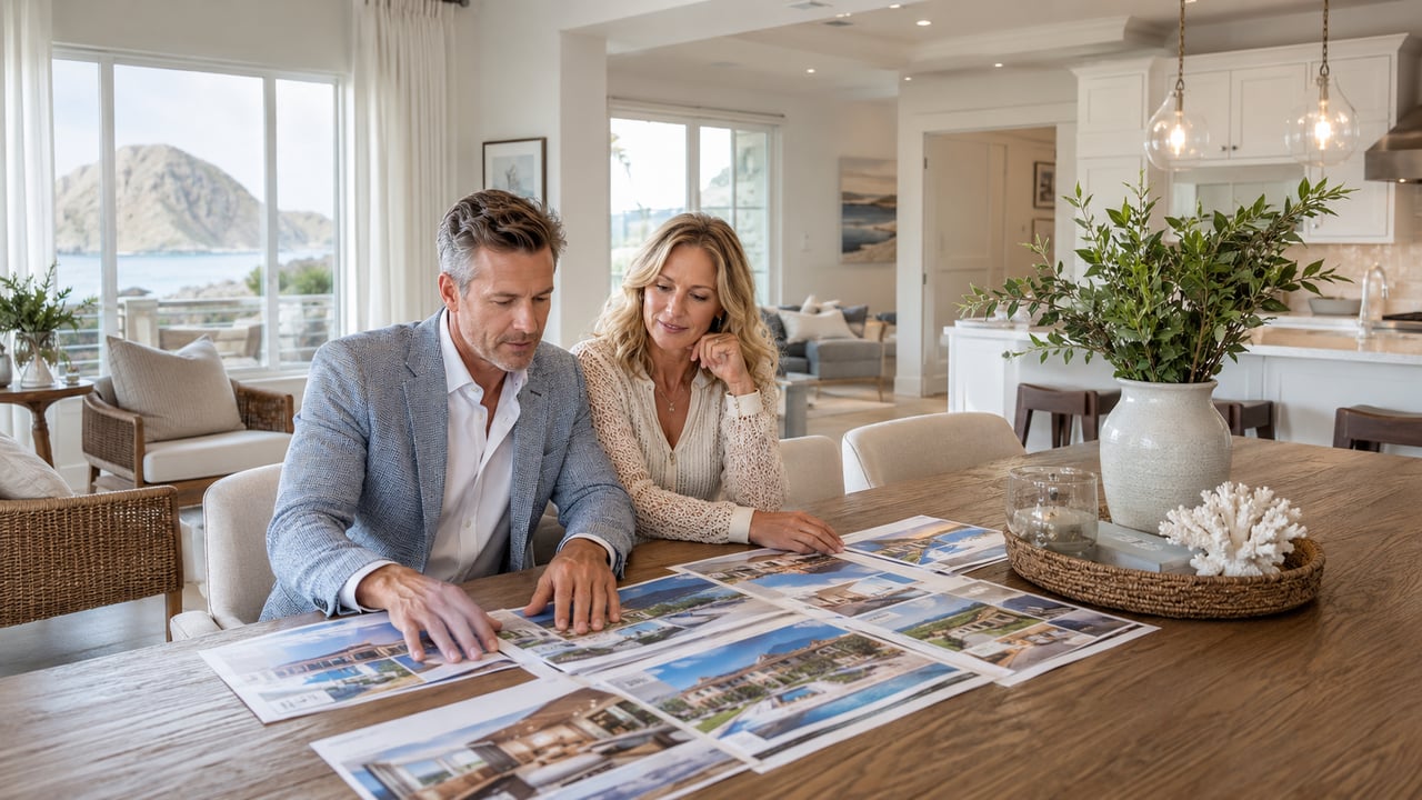 Central Coast buyer comparing multiple properties by location, lifestyle, condition, price, and long-term value.