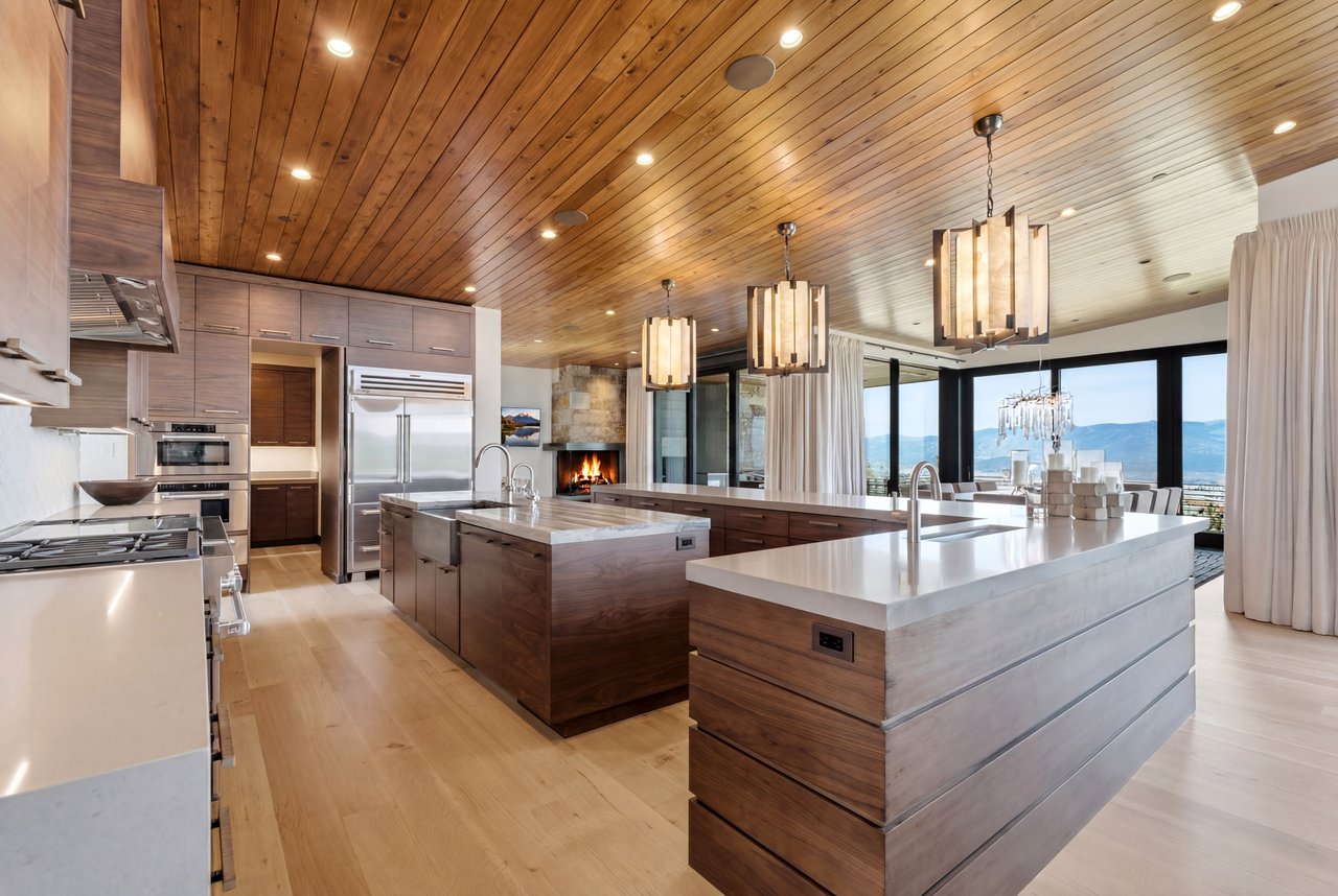 Top-of-Promontory Architectural Estate — Furnished & Turnkey - Front-Row Mountain Views