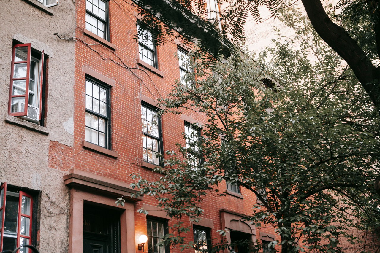 Historic brownstones, townhouses, and multifamily homes along Marcy Avenue in Bedford-Stuyvesant, Brooklyn.
