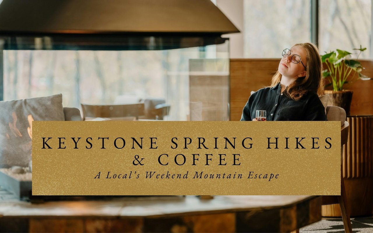 Mocha and muffins by the fireplace at Kickapoo Coffee in Keystone, post-hike refuel spot.