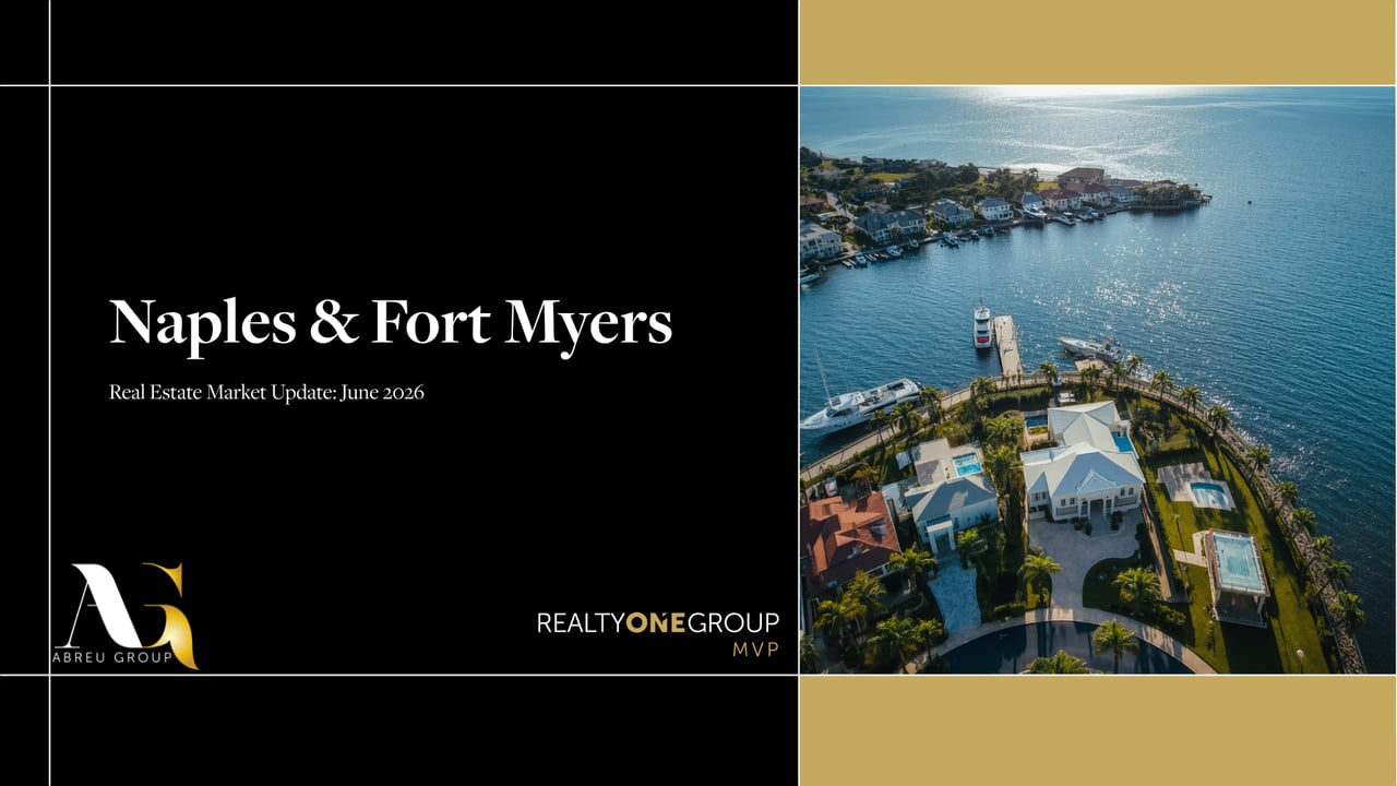 Naples and Fort Myers real estate market update May 2026 – Collier and Lee County home sales data from The Abreu Group