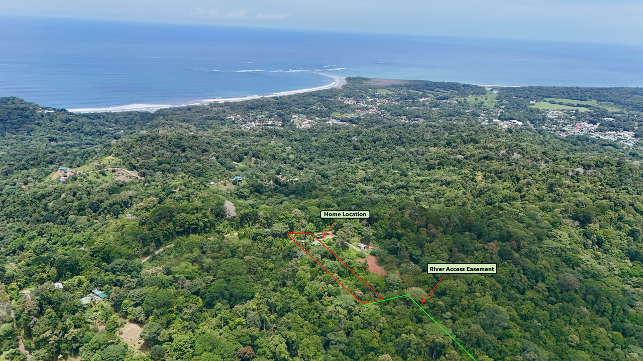 La Unión Road Investment Opportunity - 2.2 Acres with Existing Teak Cabin & River Access 