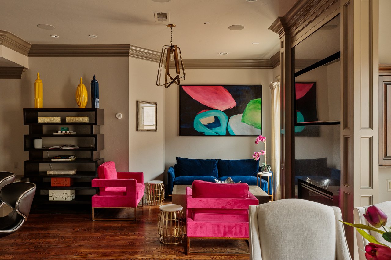 The parlor in Kevin Durant former Oklahoma City townhome in Deep Deuce