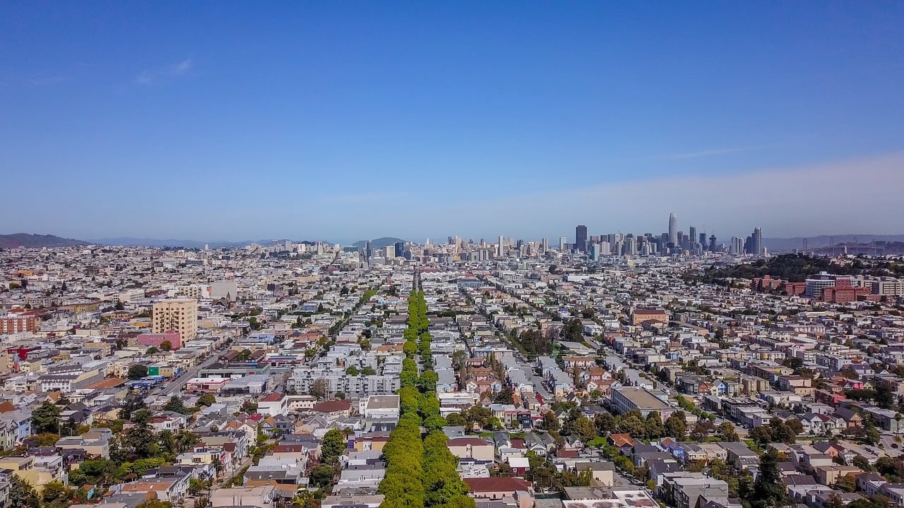 View from Anza Vista to downtown San Francisco