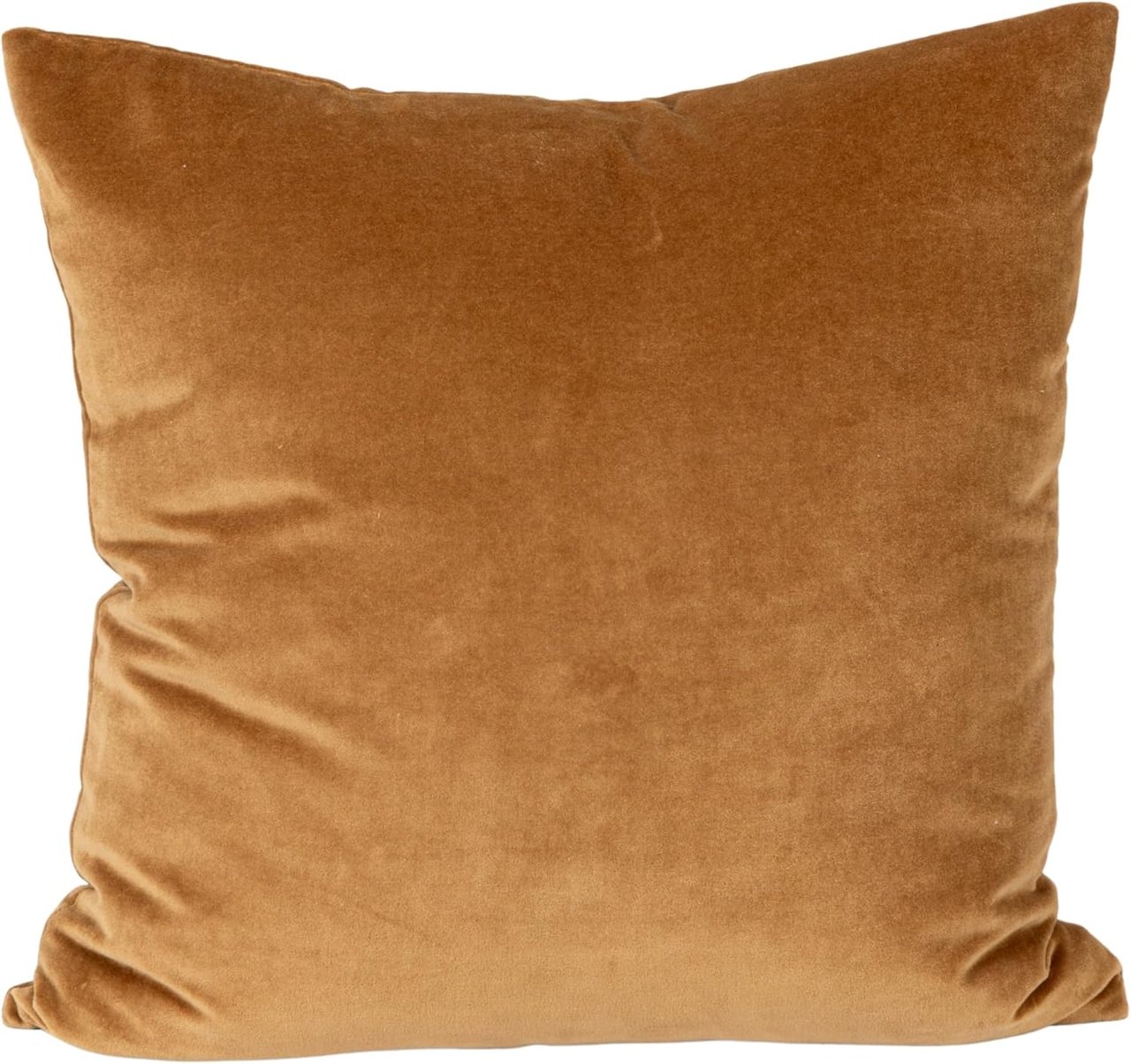 Brown Cotton Velvet Square Pillow