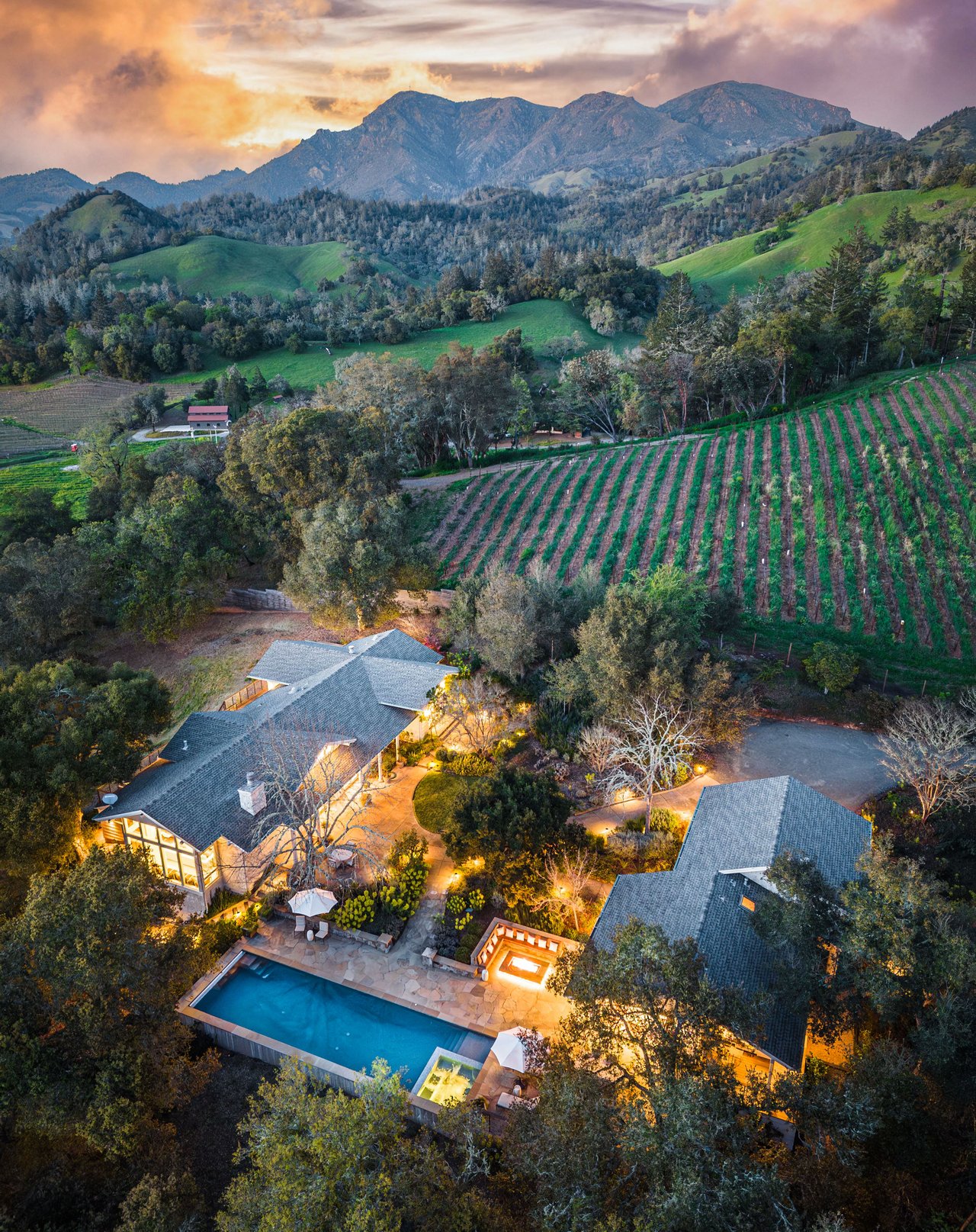 $6.95M Knights Valley Vineyard Estate Blends Architectural Pedigree, Provenance, and Wine Country Living