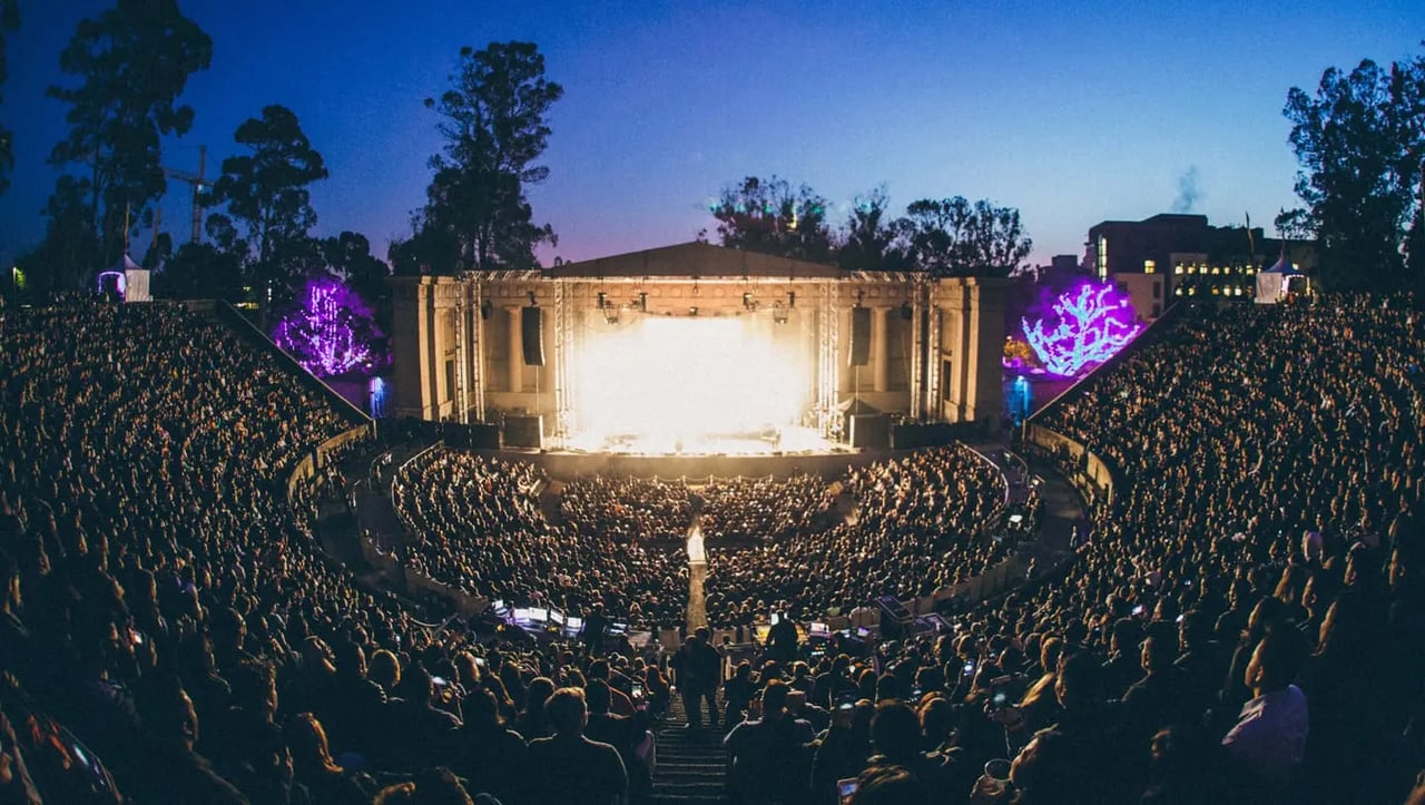 The Greek Theater’s design ensures that every seat offers a great view and sound experience