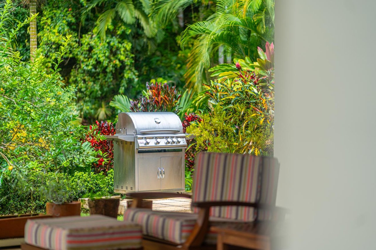 Ocean, jungle & mountain views on a meticulously landscaped 3-home family compound