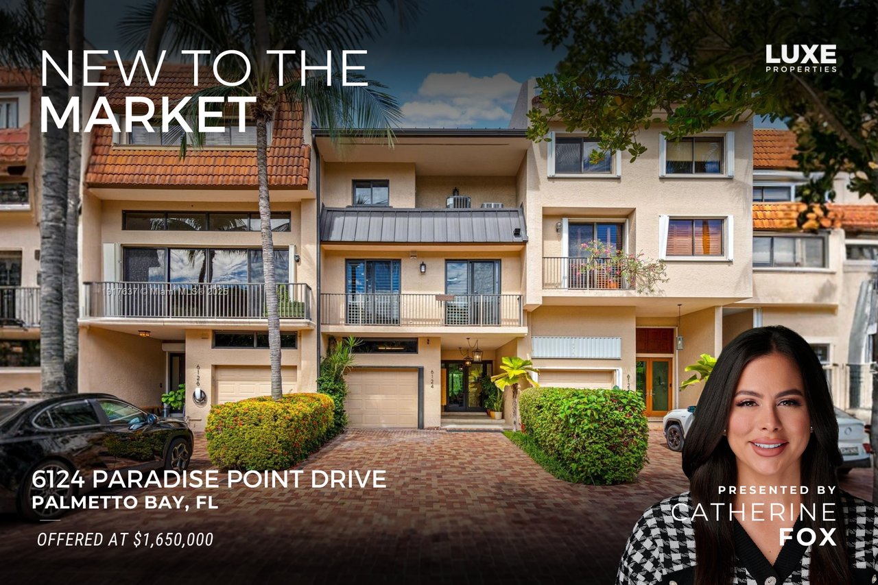 New To The Market: 16124 Paradise Point Dr #6124, Palmetto Bay, FL | Townhome in Luxurious Paradise Point for Sale