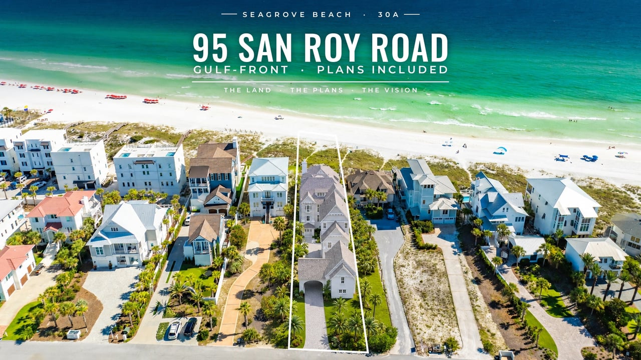 95 San Roy Road | Gulf-Front Land + Architectural Plans | Seagrove Beach, FL
