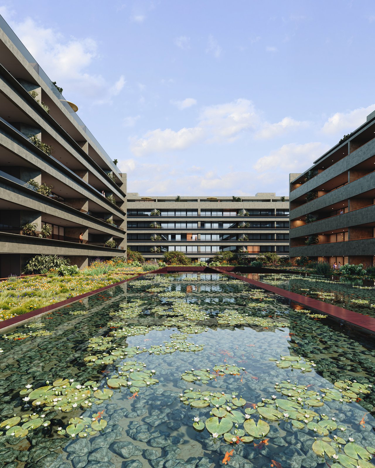Elegant 4-Bedroom Penthouse with Expansive Terraces and Private Pool near Porto
