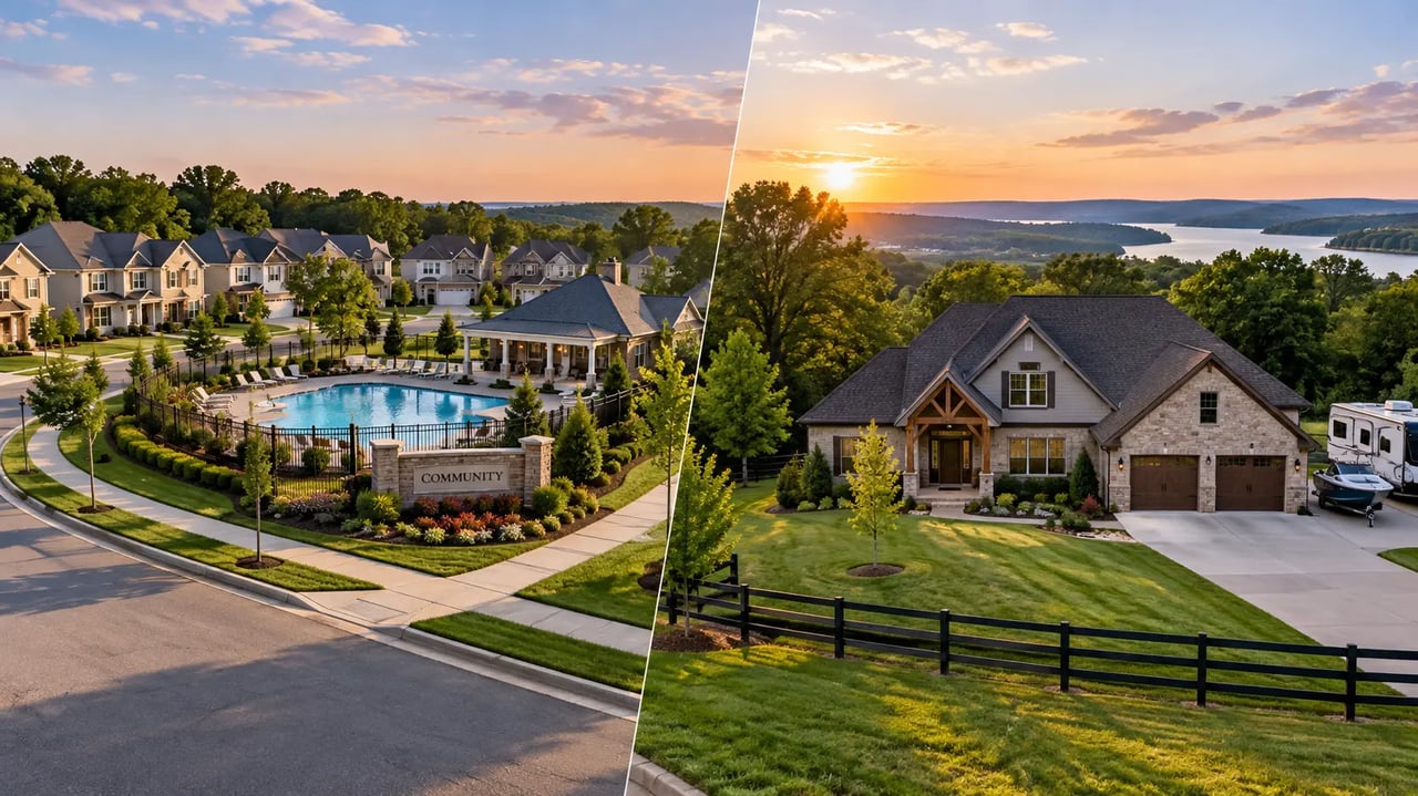 HOA and non-HOA single-family homes in Mount Juliet, Tennessee