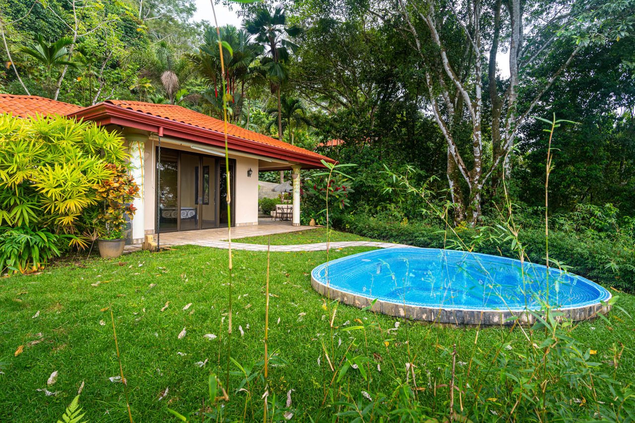 Ocean, jungle & mountain views on a meticulously landscaped 3-home family compound