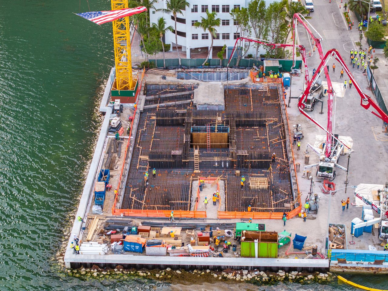 June 2025 | Villa Miami Finishes Concrete Pour on Iconic Edgewater Waterfront Tower