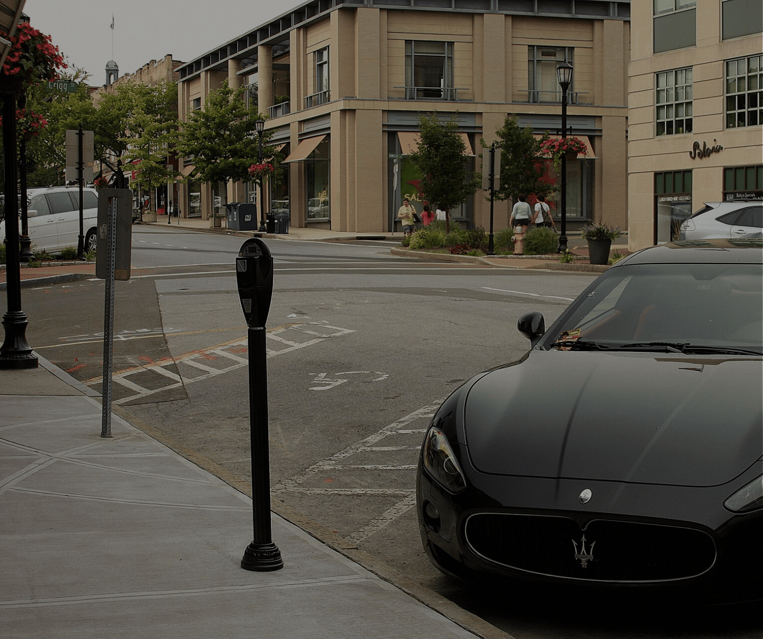 Maserati parked on Greenwich Avenue, Greenwich Streets analysis of the 21st Century Road to Housing Act and its limited impact on the Greenwich CT real estate market.