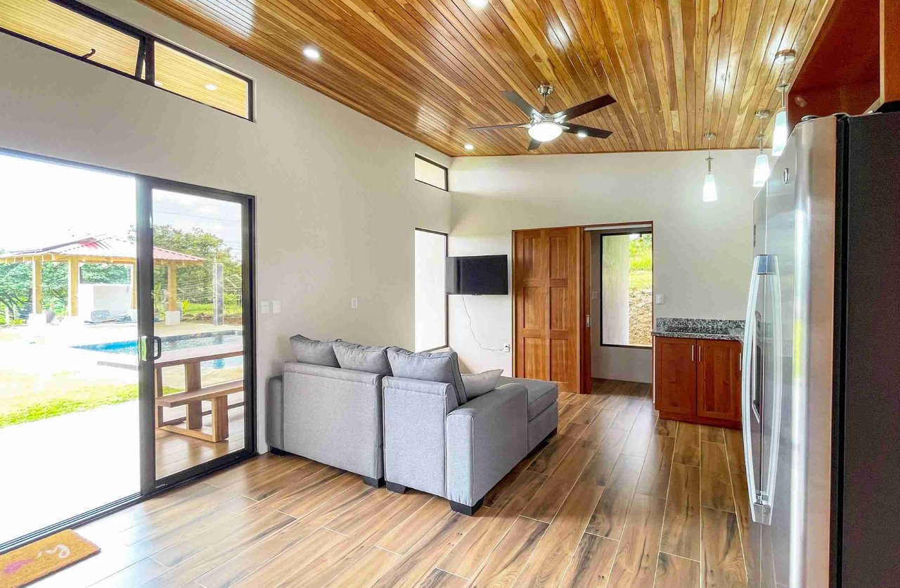 Brand-New Easy-Access 2-Bedroom Home with Big Pool & Peaceful Terraza on Calle Cascada in Ojochal Costa Rica