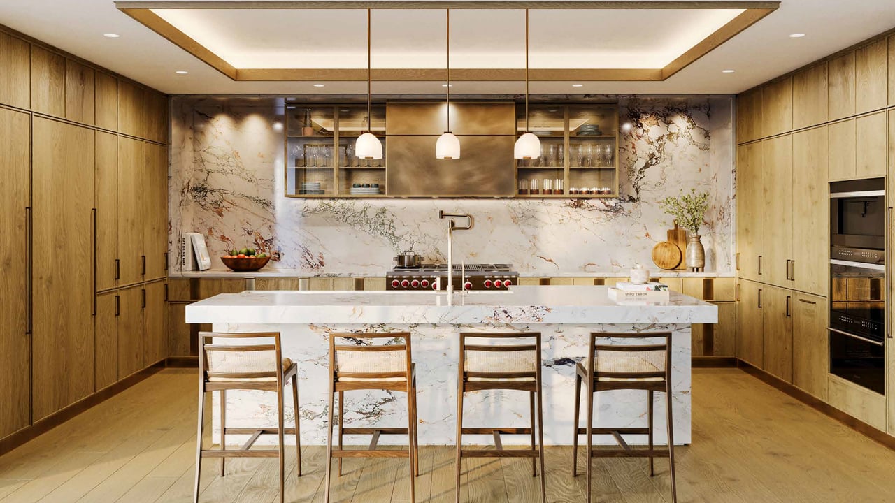 Six Fisher Island interior kitchen 