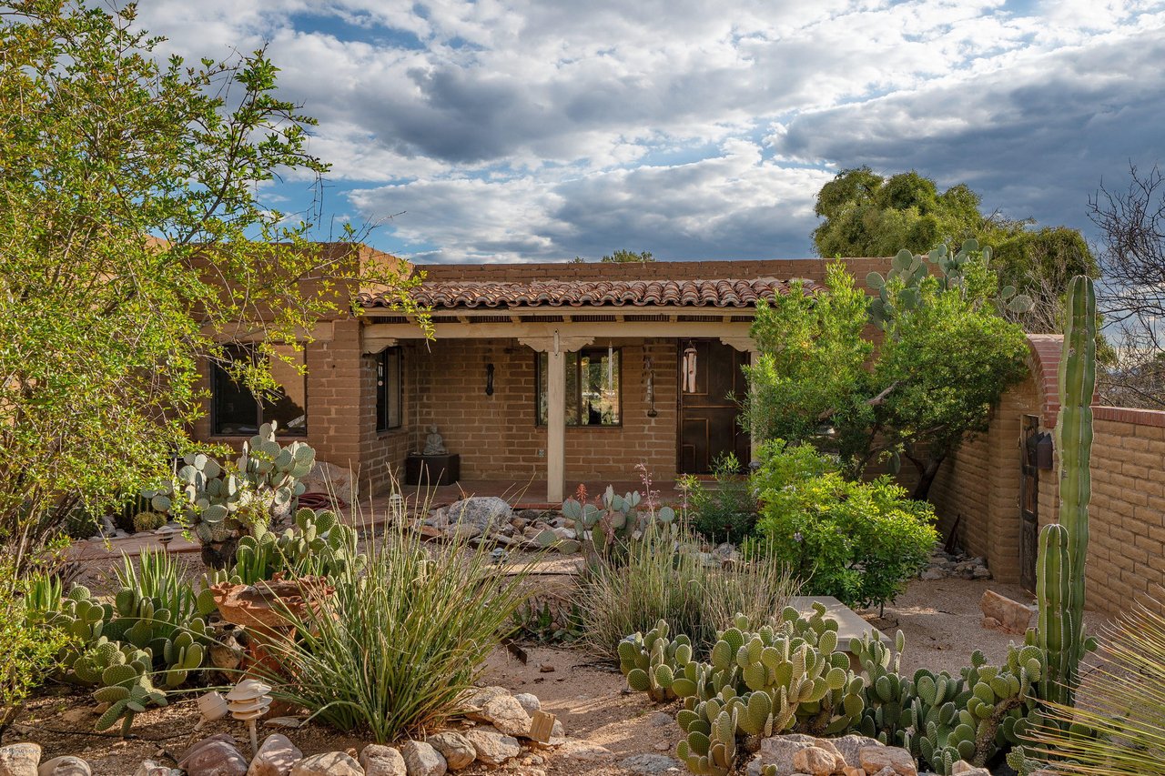 Custom Mud Adobe Home Situated on a Private Hilltop