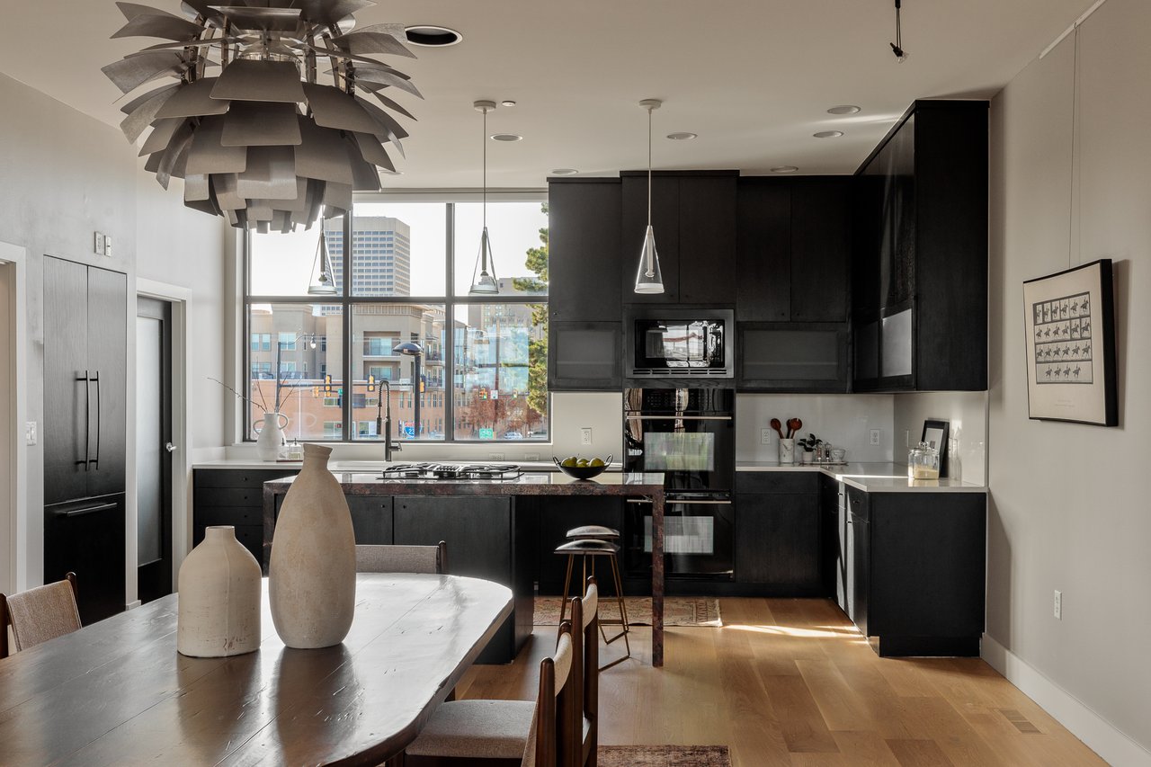 kitchen views of downtown okc from block 42 condo listed by Jennifer Kragh
