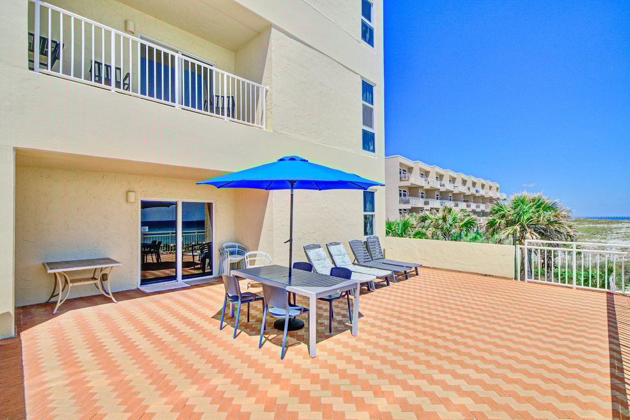GULF FRONT Sans Souci TERRACE Condo 102 