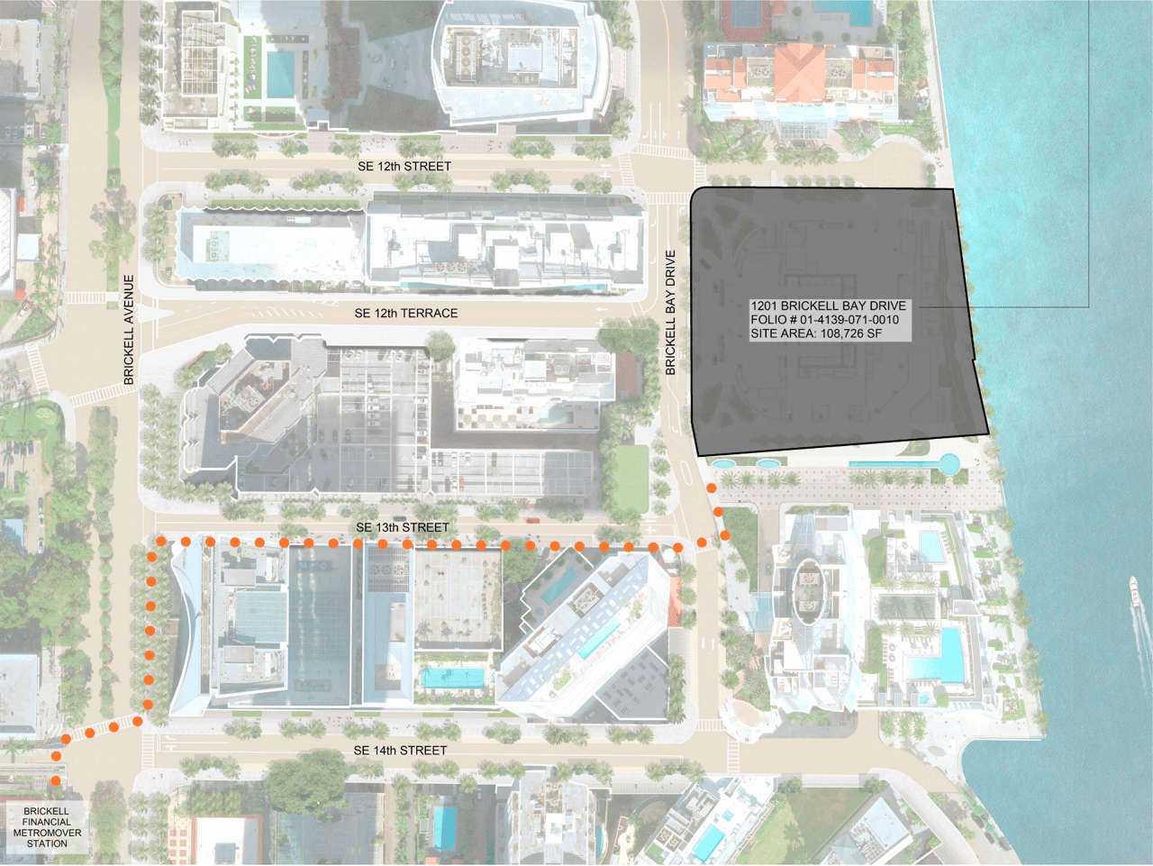 Shoreline Review Submitted For Foster + Partners-Designed Office Tower At 1201 Brickell Bay Drive In Brickell