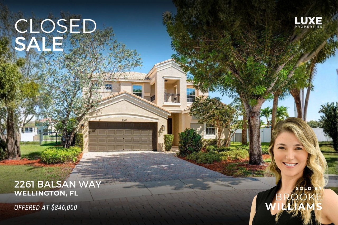Closed Sale: 2261 Balsan Way, Wellington, FL | Recently Sold Property West Palm Beach, FL