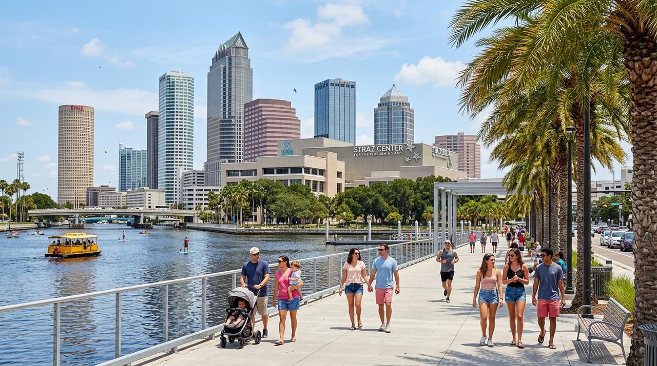 Friends enjoying outdoor activities and social gatherings in Tampa Bay, Florida.