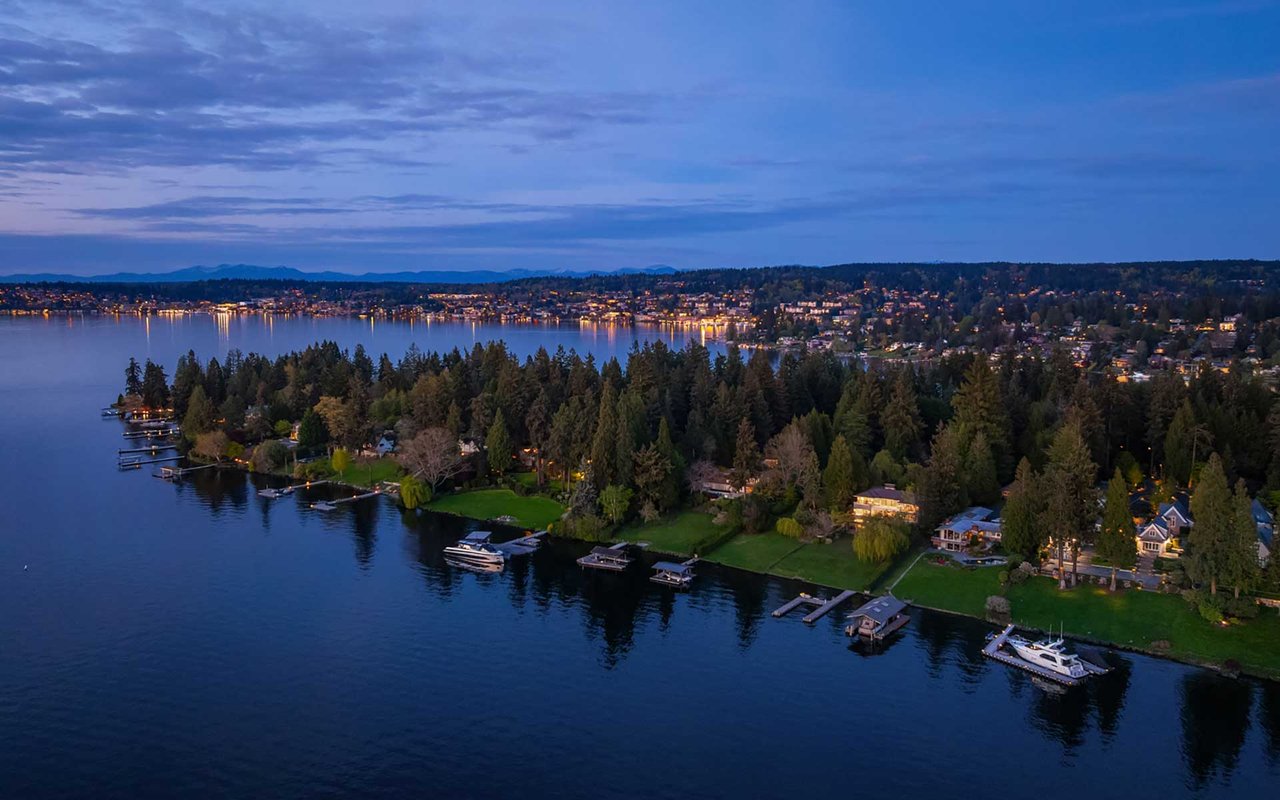 Timeless West-Facing Waterfront Estate on Treasured Hunts Point