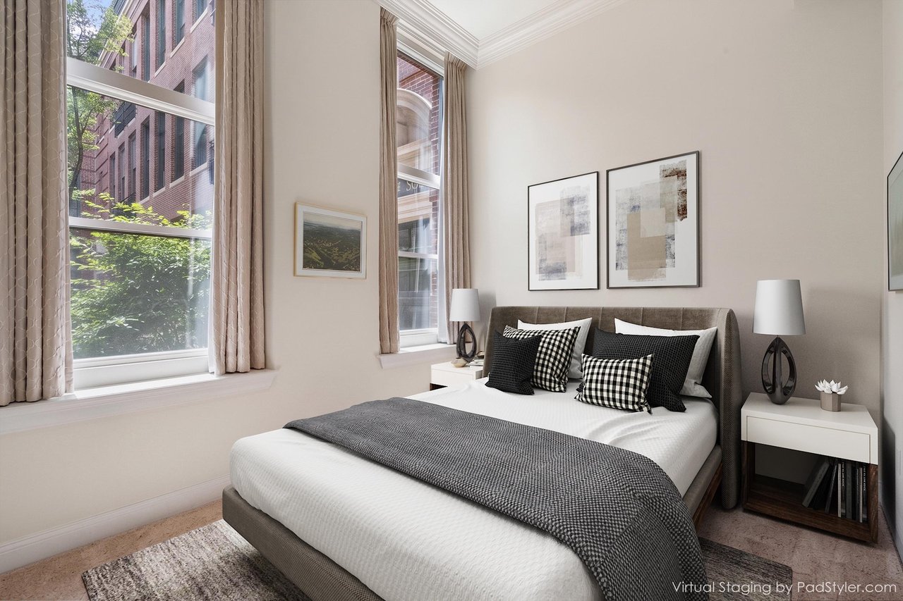 Study virtually staged as Bedroom 2