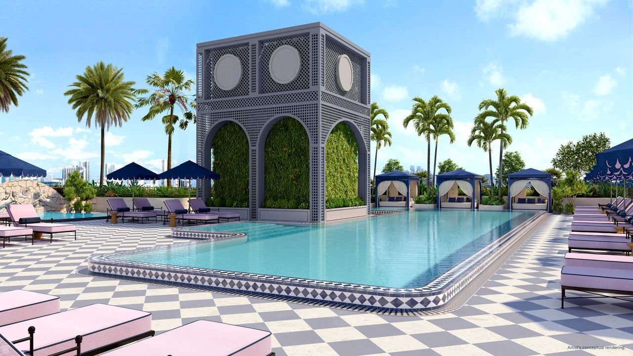 NoMad Wynwood amenity level pool 