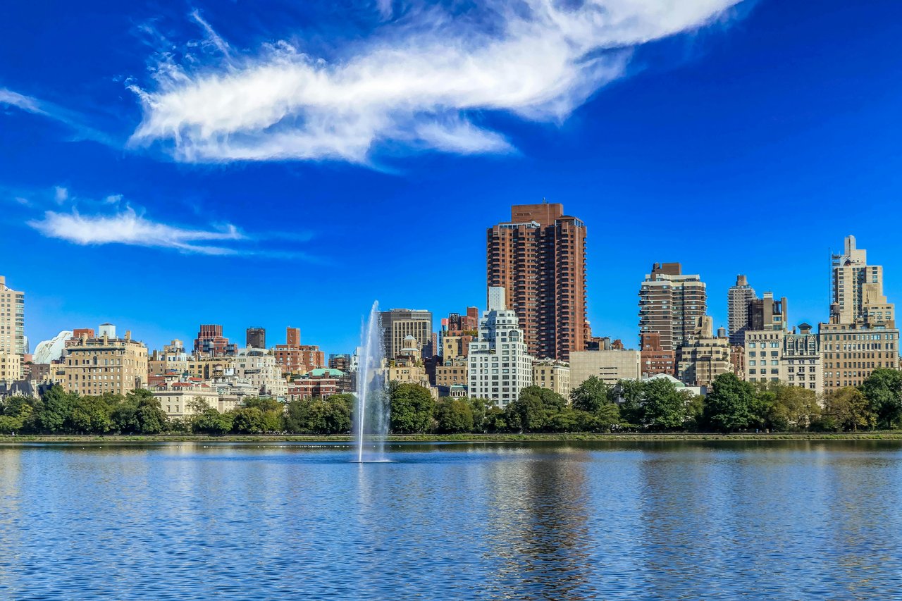 Upper East Side skyline in Manhattan with luxury condos and apartments overlooking Central Park.