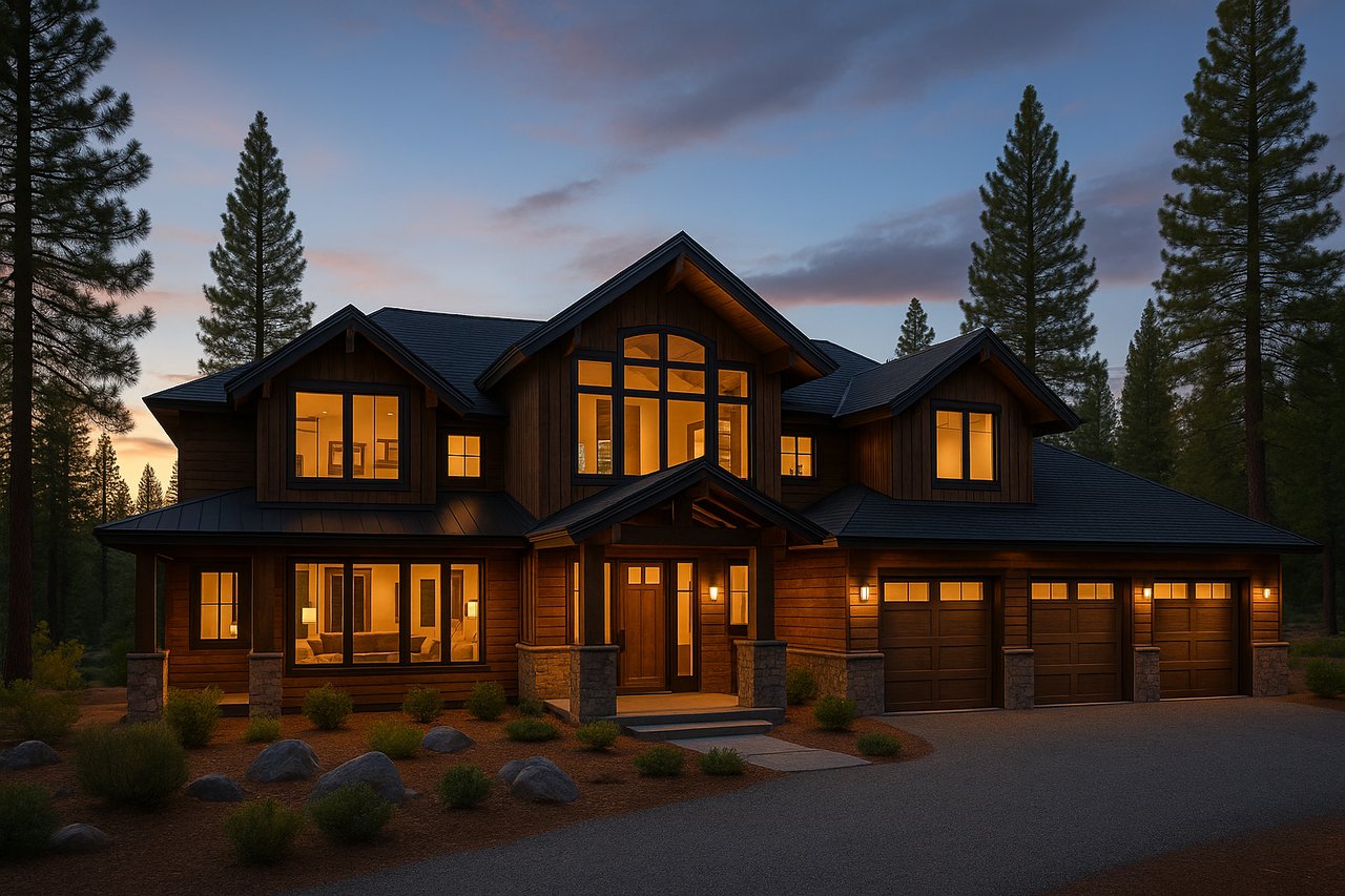 Exterior of a luxury Truckee home listed by a top Truckee real estate agent