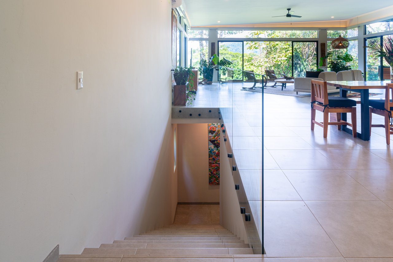 Escaleras Modern Elegance with Ocean Window Views and Jungle Tranquility, Dominical Costa Rica