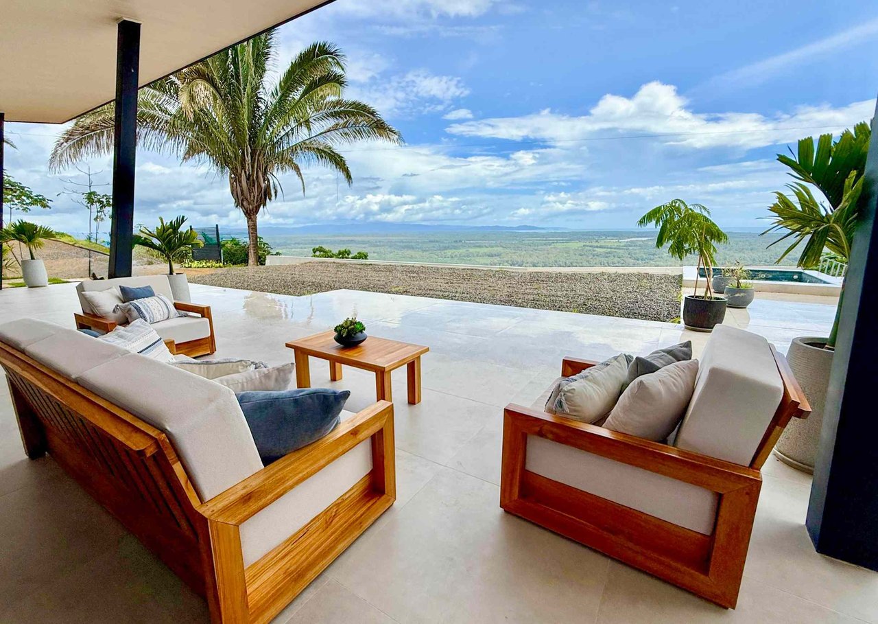 Brand New Modern Luxury 4-Bedroom Home with Pool and Incredible Panoramic Coastal & Ocean Views in Teancum at Tawal near Ojochal Costa Rica